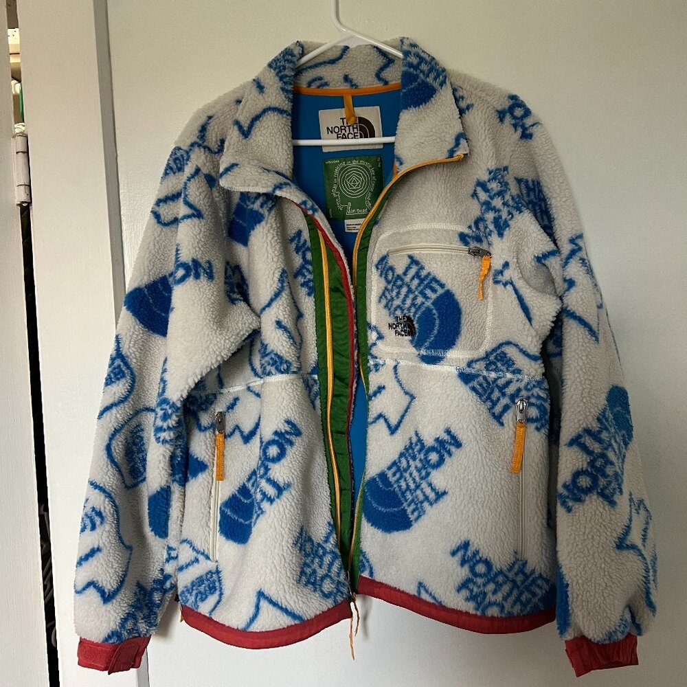 The North Face x Brain Dead Extreme Pile Full Zip Fleece White -Size M